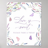 ラベンダーフローラブライダルシャワーラブズスイートポスター ポスター (正面)