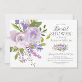 ラベンダーフローラブライダルシャワー招待状 招待状 (正面)