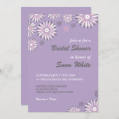 ラベンダーフローラブライダルシャワー結婚式招待状 招待状 (正面/裏面)