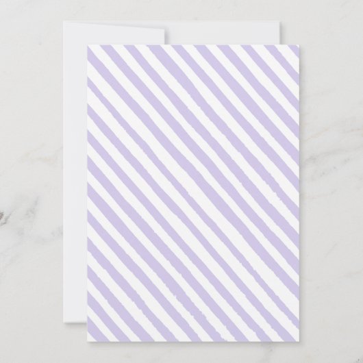 ラベンダーフローラブライダルシャワー茶パーティの招待状 招待状 (裏面)