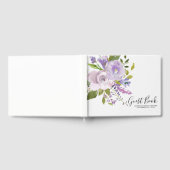 ラベンダーフローラベビーブライダルシャワーゲストブック ゲストブック (全面)