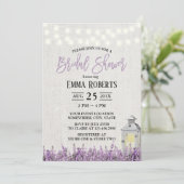 ラベンダーフローラホワイトランタンブライダルシャワー 招待状 (スタンド正面)