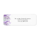 ラベンダーフローラボ結婚タニカル差出人住所 ラベル (正面)