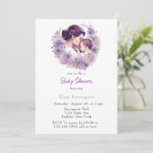 ラベンダーフローラママと私ガールベビーシャワー 招待状 (スタンド正面)