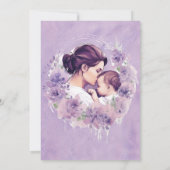 ラベンダーフローラママと私ガールベビーシャワー 招待状 (裏面)