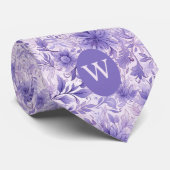 ラベンダーフローラモノグラム ネクタイ (ロール)