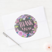 ラベンダーフローラリースシャルボードサンキュー ラウンドシール (封筒)