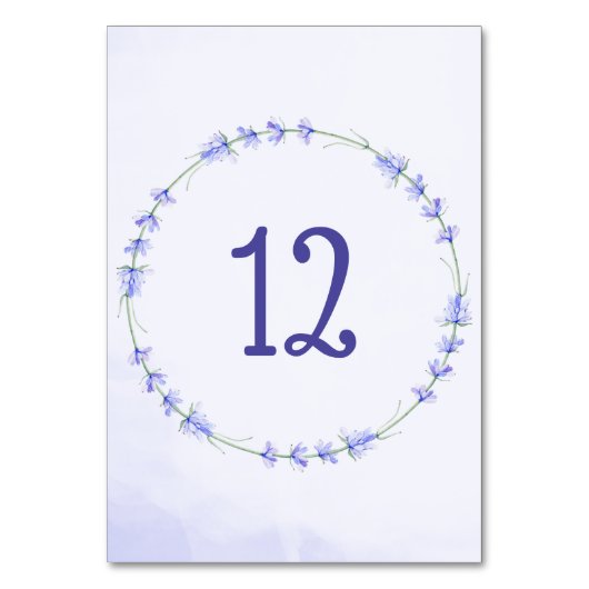 ラベンダーフローラリース水彩表番号 テーブルナンバー (正面)