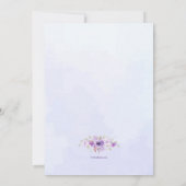 ラベンダーフローラル 招待状 (裏面)