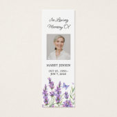 ラベンダーフローラ写真葬儀記念しおり (正面)