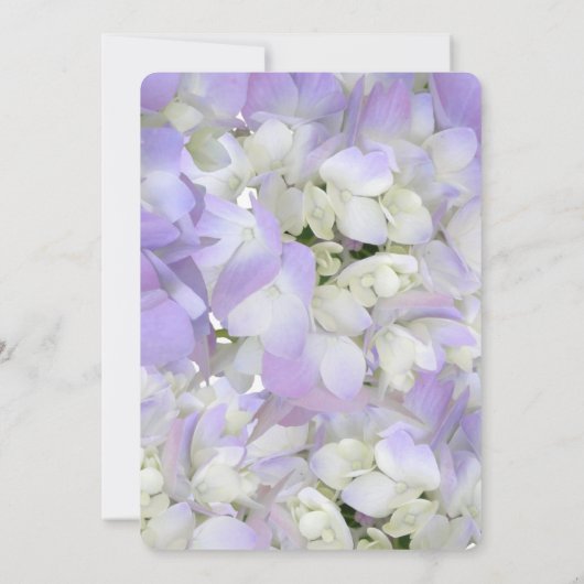 ラベンダーフローラ前結婚式パーティーのシャワー 招待状 (裏面)