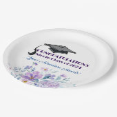 ラベンダーフローラ卒業 ペーパープレート (アングル)