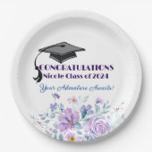 ラベンダーフローラ卒業 ペーパープレート (正面)