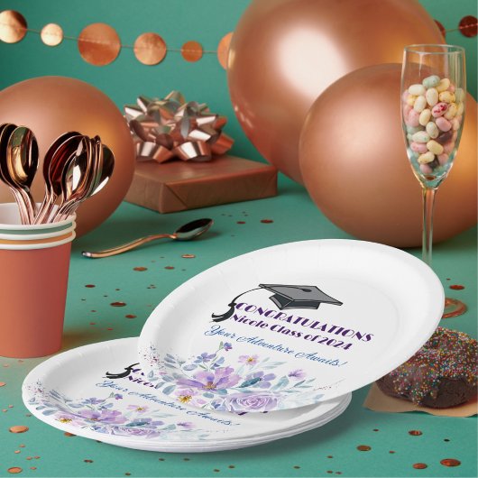 ラベンダーフローラ卒業 ペーパープレート