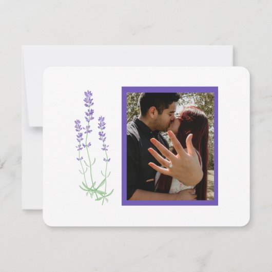 ラベンダーフローラ婚約写真の保存日付 (裏面)