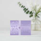 ラベンダーフローラ宝石商披露宴カード エンクロージャーカード (スタンド正面)