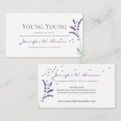 ラベンダーフローラ必須油販売業者 名刺 (正面/裏面)