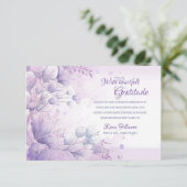 ラベンダーフローラ悔やみや弔慰サンキューカード 招待状 (スタンド正面)
