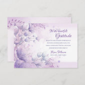 ラベンダーフローラ悔やみや弔慰サンキューカード 招待状 (正面/裏面)