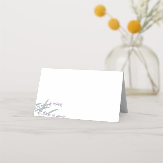 ラベンダーフローラ折り曲げ座席表 プレイスカード (正面)