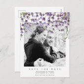 ラベンダーフローラ日付の写真ポストカードを保存 シーズンポストカード (正面/裏面)