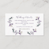 ラベンダーフローラ春リース結婚のウェブサイト エンクロージャーカード (正面)