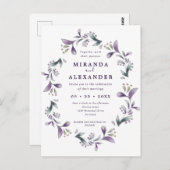 ラベンダーフローラ春結婚リース ポストカード (正面/裏面)