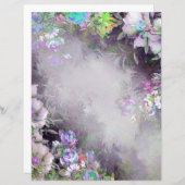 ラベンダーフローラ枠スクラップブック紙 (正面/裏面)