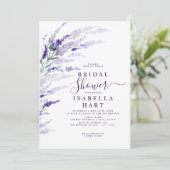 ラベンダーフローラ植物学薄紫ボホブライダルシャワー 招待状 (スタンド正面)