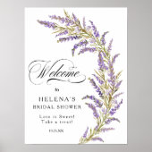ラベンダーフローラ水カラーブライダルシャワーへようこそ ポスター (正面)