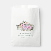 ラベンダーフローラ水彩ブライダルシャワーカスタム フェイバーバッグ (正面)