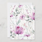 ラベンダーフローラ水彩聖書クリスチャン結婚ズ 招待状 (裏面)