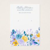 ラベンダーフローラ水彩色ジュエリーイヤリングディスプレイ (正面)