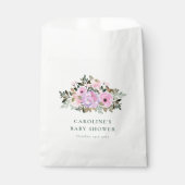 ラベンダーフローラ水彩赤ちゃんシャワーカスタム フェイバーバッグ (正面)