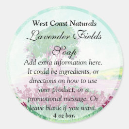 ラベンダーフローラ石鹸・浴製品ラベル ラウンドシール