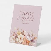 ラベンダーフローラ秋ベビーシャワーカード&ギフト 台座サイン (正面)