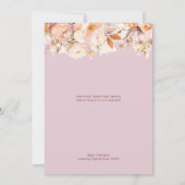 ラベンダーフローラ秋リトルワイルドフラワーベビーシャワー 招待状 (裏面)