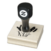 ラベンダーフローラ素朴ヴィンテージクラフトアートかわいい ラバースタンプ (スタンプ)