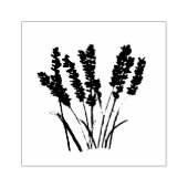 ラベンダーフローラ素朴ヴィンテージクラフトアートかわいい ラバースタンプ (インプリント)