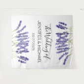 ラベンダーフローラ紫結婚の花 タペストリー (正面(横))