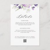 ラベンダーフローラ結婚の詳細エンクロージャカード エンクロージャーカード (正面)