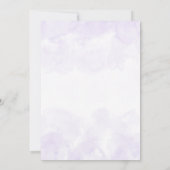 ラベンダーフローラ結婚式招待状エレガント紫 招待状 (裏面)