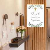 ラベンダーフローラ緑の確認へようこそ ポスター