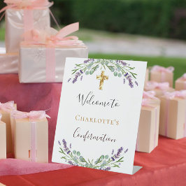 ラベンダーフローラ緑の確認へようこそ 台座サイン