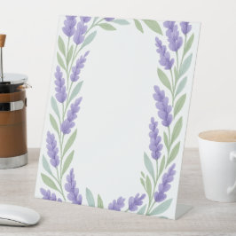 ラベンダーフローラ縁どフレーム 台座サイン