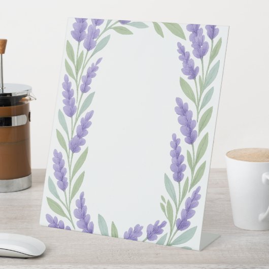 ラベンダーフローラ縁どフレーム 台座サイン (インサイチュ)