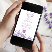 ラベンダーフローラ自転車ベビーシャワー 招待状