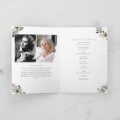 ラベンダーフローラ葬儀折り畳まれたサービスの順序 プログラム (内部)