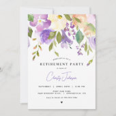 ラベンダーフローラ退職パーティの招待状 招待状 (正面)