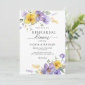 ラベンダーフローラ金ゴールドイエローボホリハーサルディナー 招待状 (スタンド正面)